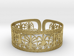 Bracelet with Greek Motifs in Natural Brass