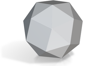 Snub Cube - 1 Inch - Rounded V1 in Tan Fine Detail Plastic
