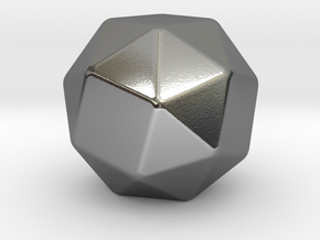 Snub Cube - 10 mm - Rounded V2 in Polished Silver