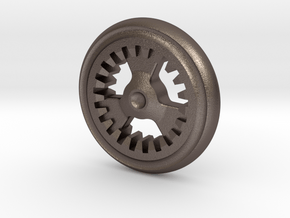 Gear Coin Top in Polished Bronzed-Silver Steel
