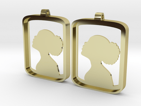 Lady in a Box in 18k Gold Plated Brass