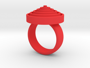 RoundPyramid in Red Processed Versatile Plastic