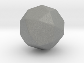Icosidodecahedron - 1 Inch - Rounded V2 in Gray PA12