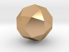 Icosidodecahedron - 10mm in Polished Bronze