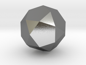Icosidodecahedron - 10mm in Polished Silver
