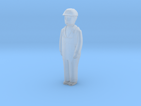 Capsule Worker HH Bent Arm Left 1 in Smooth Fine Detail Plastic