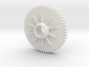 Spur gear 54t Arrma senton mega Mod 0.8 conversion in White Natural Versatile Plastic
