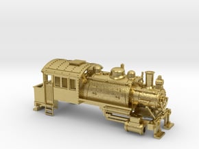 Z Scale 0-6-0 Saddle Tank Switcher Locomotive in Natural Brass