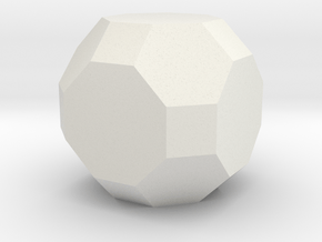 Truncated Cuboctahedron - 1 Inch in White Natural Versatile Plastic