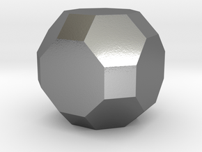 Truncated Cuboctahedron - 10mm in Polished Silver