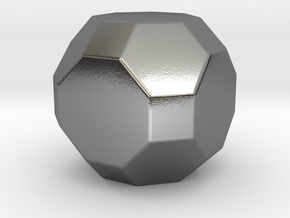 Truncated Cuboctahedron - 10mm - Rounded V1 in Polished Silver