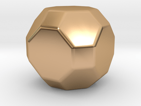 Truncated Cuboctahedron - 10mm - Rounded V2 in Polished Bronze