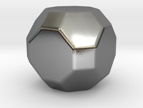 Truncated Cuboctahedron - 10mm - Rounded V2 in Polished Silver