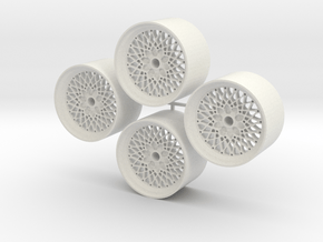 1/18 Scale BBS E50 Rims in White Natural Versatile Plastic