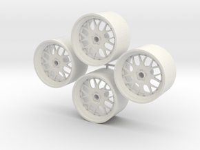 1/18 Scale BBS RS-GT Rims in White Natural Versatile Plastic