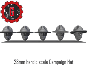 28mm Heroic Scale Campaign Hat in Tan Fine Detail Plastic: Small