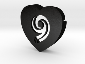 Heart shape DuoLetters print 9 in Matte Black Steel