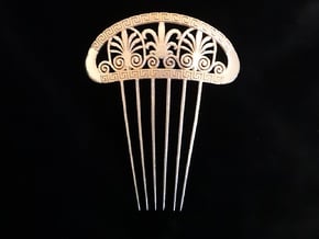 Hair Comb with Greek Motifs 1 in Natural Bronze