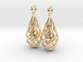 Spiral Earrings in 14k Gold Plated Brass