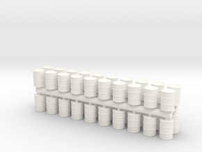 1/144 fuel barrels in White Processed Versatile Plastic