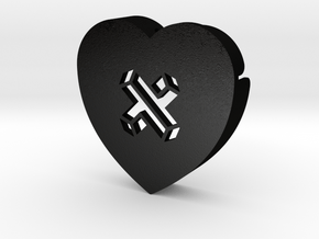 Heart shape DuoLetters print × in Matte Black Steel