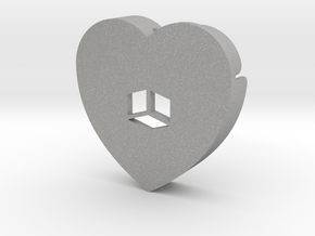 Heart shape DuoLetters print • in Aluminum