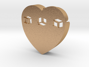Heart shape DuoLetters print … in Natural Bronze