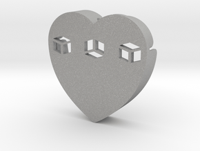 Heart shape DuoLetters print … in Aluminum