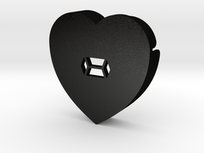 Heart shape DuoLetters print - in Matte Black Steel