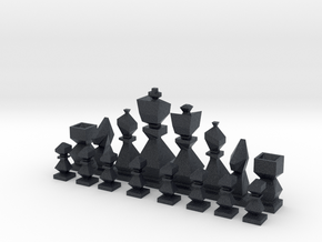 Low-poly chess  in Black PA12