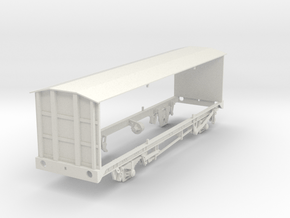 7mm Railiner Curtain side wagon in White Natural Versatile Plastic