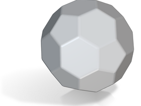 Truncated Icosahedron - 1 Inch - Rounded V2 in Tan Fine Detail Plastic