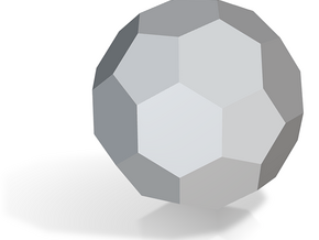 Truncated Icosahedron - 10mm in Tan Fine Detail Plastic