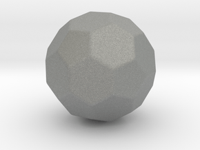 Truncated Icosahedron - 1 Inch - Rounded V2 in Gray PA12