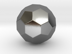 Truncated Icosahedron - 10mm - Rounded V1 in Polished Silver