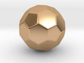 Truncated Icosahedron - 10mm - Rounded V2 in Polished Bronze