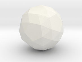 Snub Dodecahedron (Laevo) - 1 Inch in White Natural Versatile Plastic