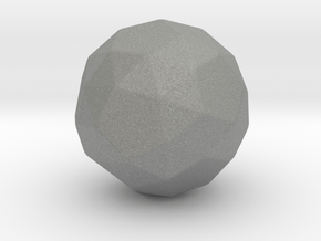 Snub Dodecahedron (Laevo) - 1 Inch - Rounded V2 in Gray PA12