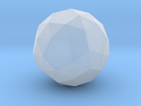 Snub Dodecahedron (Laevo) - 10mm in Tan Fine Detail Plastic