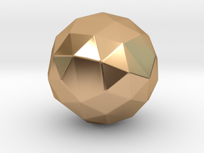 Snub Dodecahedron (Laevo) - 10mm - Rounded V1 in Polished Bronze