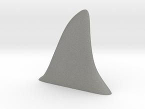 Hand-Modeled Shark Fin Nylon Sculpture in Gray PA12