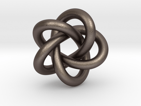 5 Infinity Knot in Polished Bronzed Silver Steel