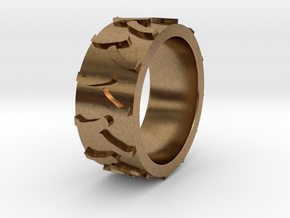 Tractor Tire in Natural Brass