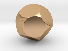 Truncated Dodecahedron - 10mm - Rounded V1 in Polished Bronze