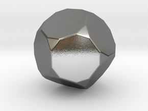 Truncated Dodecahedron - 10mm - Rounded V1 in Polished Silver