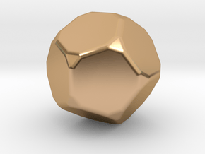 Truncated Dodecahedron - 10mm - Rounded V2 in Polished Bronze