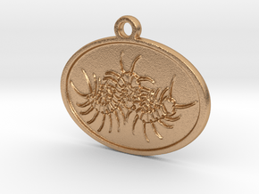 Centipede pendant in Natural Bronze