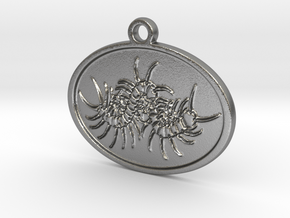 Centipede pendant in Natural Silver