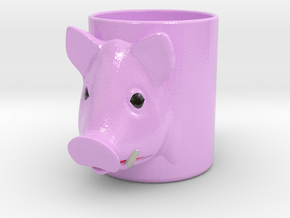 Pork Cofee Cup in Glossy Full Color Sandstone