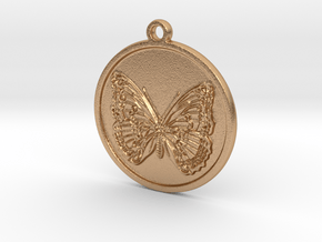 Butterfly pendant in Natural Bronze